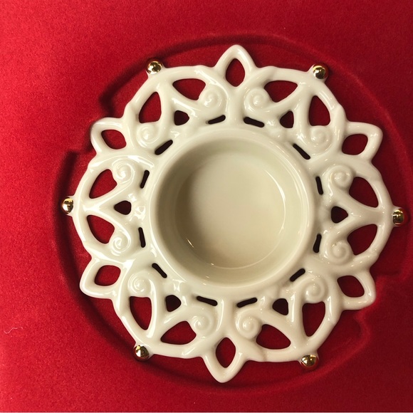Lenox “Shine” Porcelain Snow Light Votive Tealight Candle Holder Collectible NIB - Picture 4 of 8